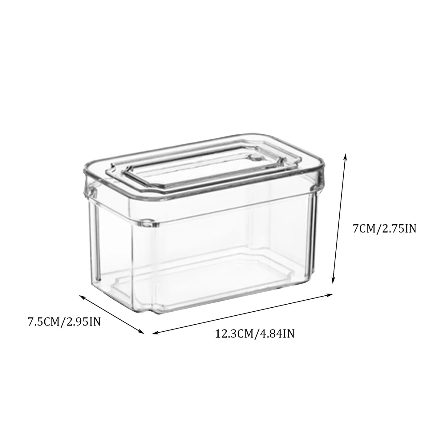 New Refrigerator Organizer Bin Stackable Fridge Food Storage Box With Handle Clear Plastic Pantry Food Freezer Organizer Tool