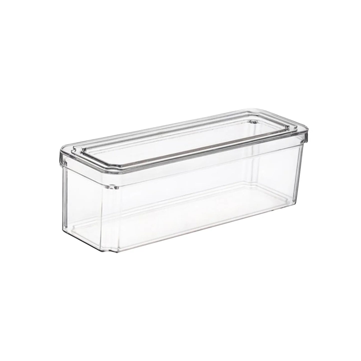 New Refrigerator Organizer Bin Stackable Fridge Food Storage Box With Handle Clear Plastic Pantry Food Freezer Organizer Tool