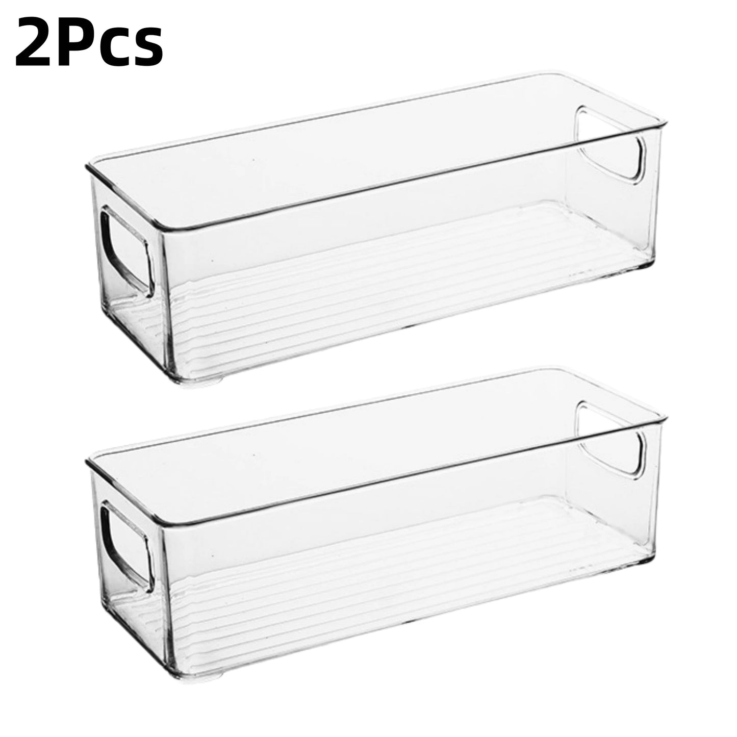 6Pcs Refrigerator Organizer Bins,Multi Functional Stackable Fridge Food Storage Box,With Handle, for Kitchen Food Drinks Storage