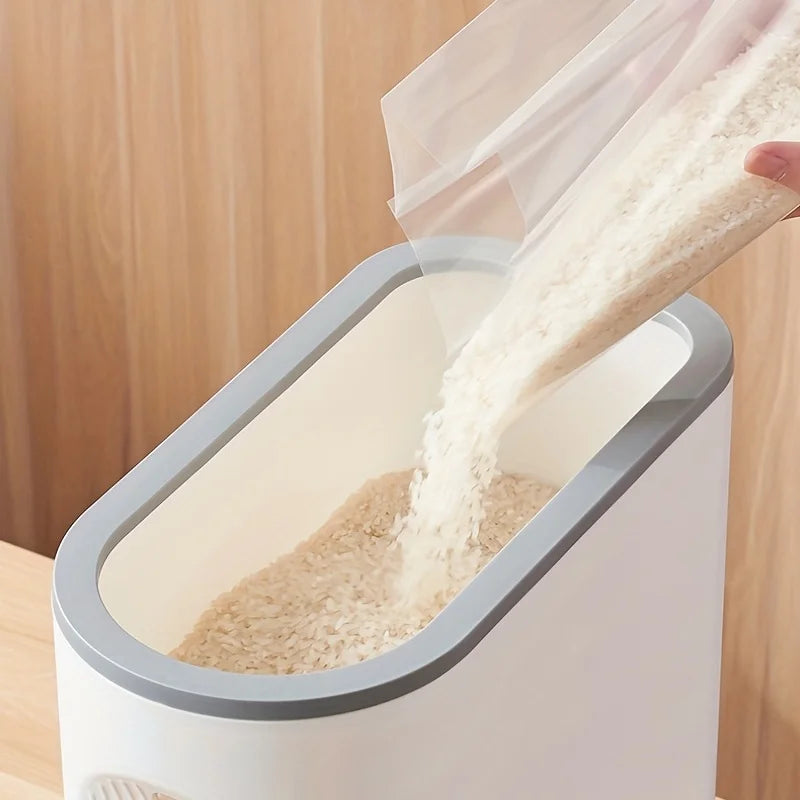 Airtight Rice Storage Container 22lbs Moisture-Proof Large Capacity Rice Dispenser with Measuring Cup for Kitchen Cereals Grains