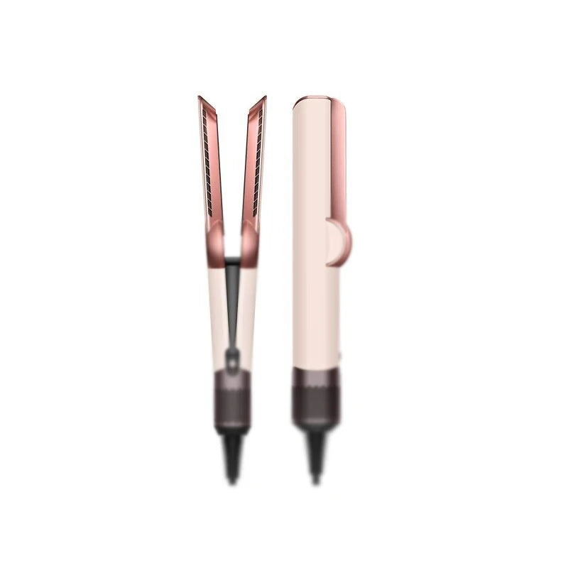 Professional 2-in-1 straight plate without damage to hair dry and wet hair straightener and hair dryer negative ion styling tool