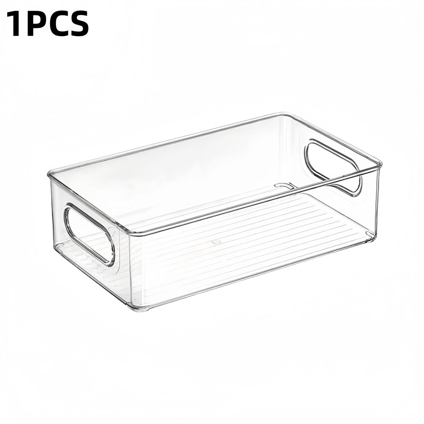 6Pcs Refrigerator Organizer Bins,Multi Functional Stackable Fridge Food Storage Box,With Handle, for Kitchen Food Drinks Storage