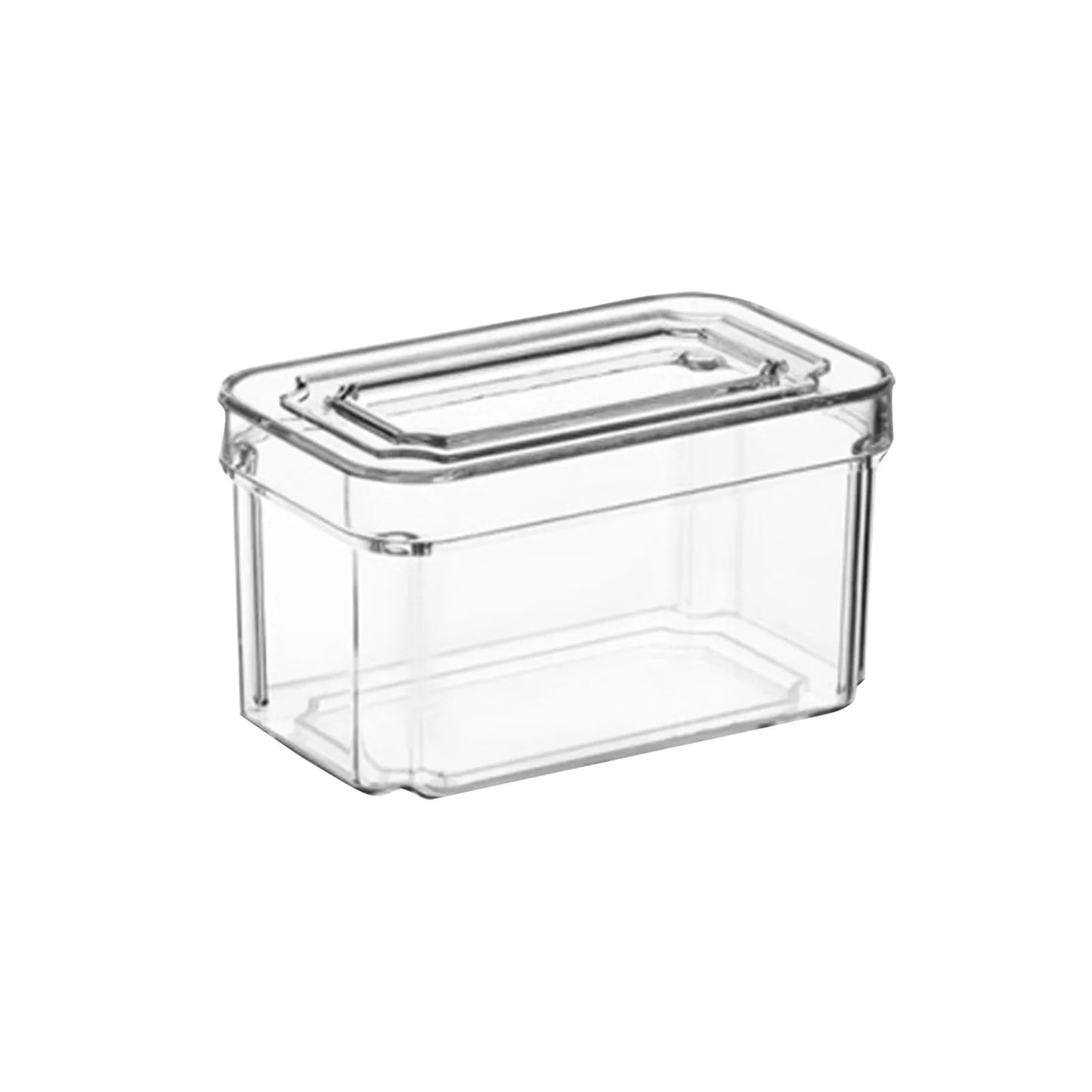 New Refrigerator Organizer Bin Stackable Fridge Food Storage Box With Handle Clear Plastic Pantry Food Freezer Organizer Tool