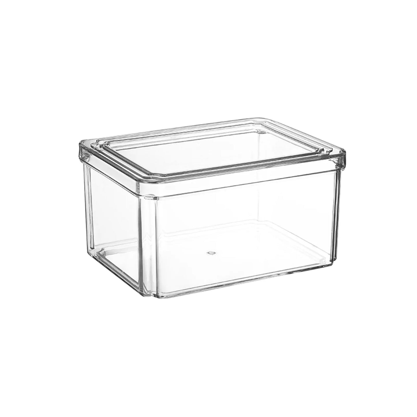 New Refrigerator Organizer Bin Stackable Fridge Food Storage Box With Handle Clear Plastic Pantry Food Freezer Organizer Tool