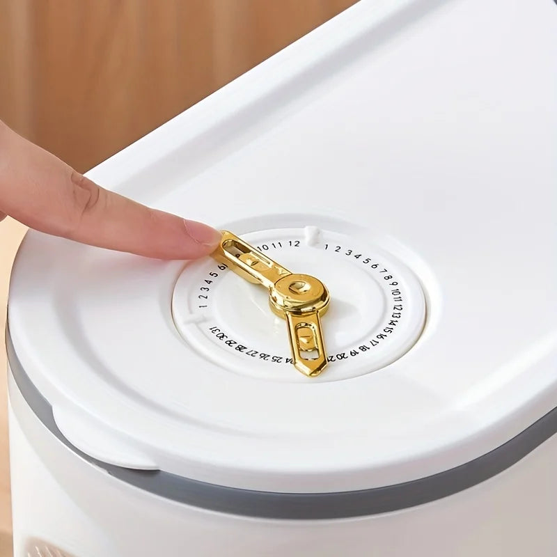Airtight Rice Storage Container 22lbs Moisture-Proof Large Capacity Rice Dispenser with Measuring Cup for Kitchen Cereals Grains