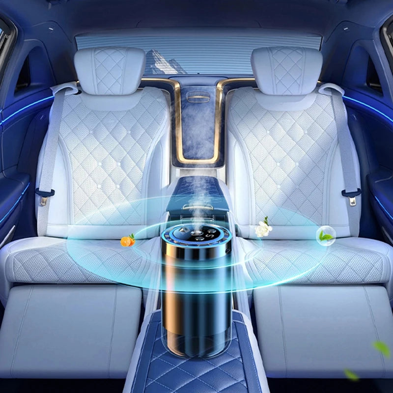 Car Humidifier Air Diffuser Car Air Freshener Smart Fragrance Aroma Diffusers Long Lasting Odor Eliminator Removing