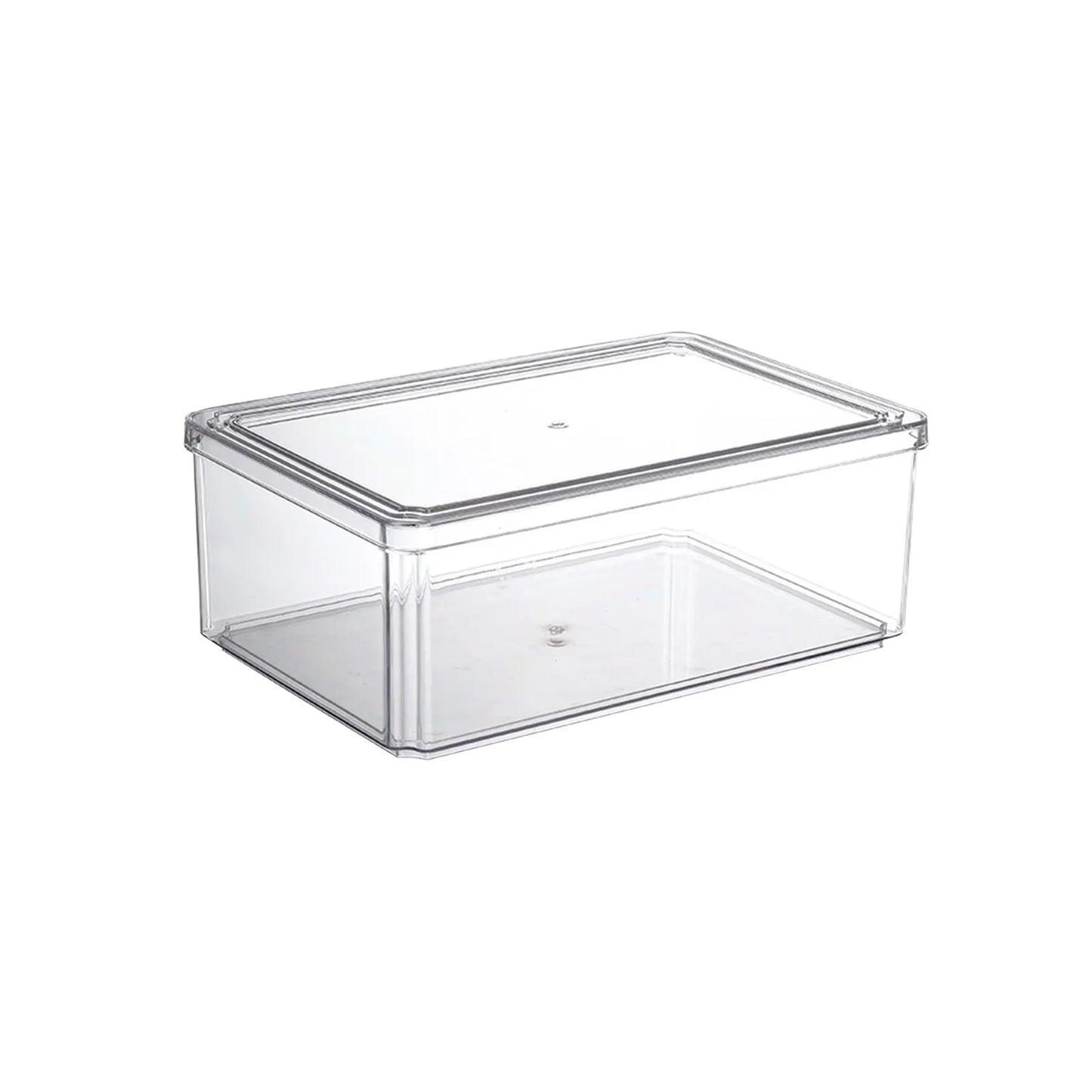 New Refrigerator Organizer Bin Stackable Fridge Food Storage Box With Handle Clear Plastic Pantry Food Freezer Organizer Tool