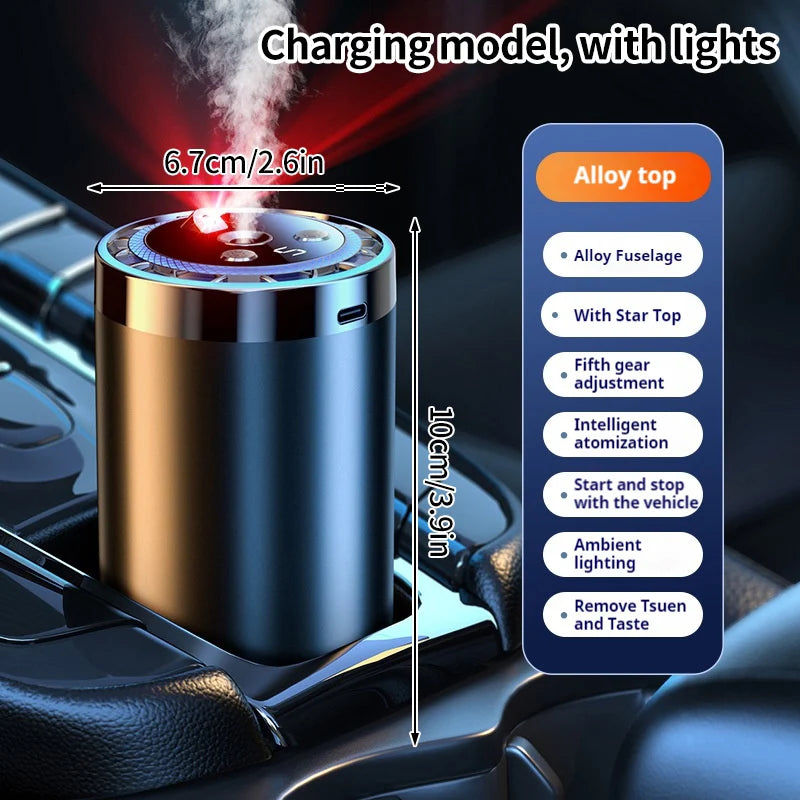 Car Humidifier Air Diffuser Car Air Freshener Smart Fragrance Aroma Diffusers Long Lasting Odor Eliminator Removing