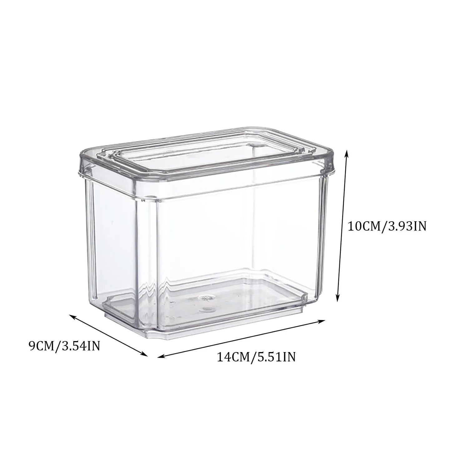 New Refrigerator Organizer Bin Stackable Fridge Food Storage Box With Handle Clear Plastic Pantry Food Freezer Organizer Tool
