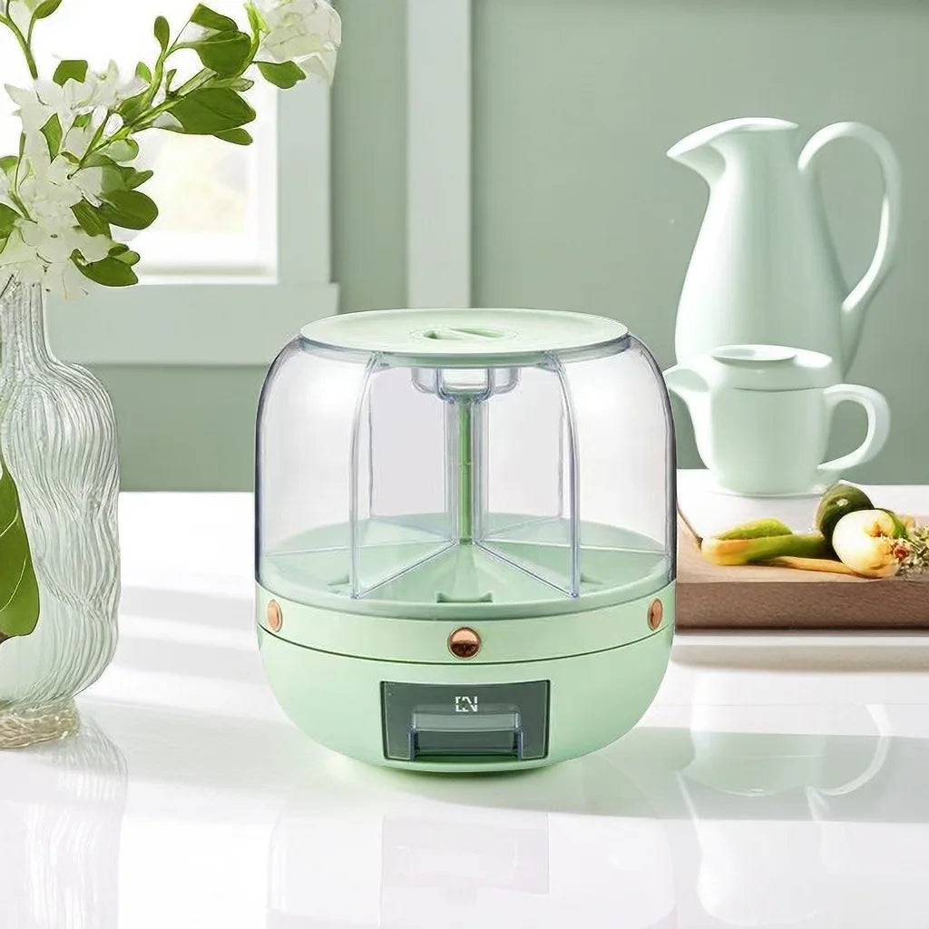 Kitchen Storage Box Rice Dispenser – Reusable Moisture-Proof Food Grade Plastic Storage Container for Rice & Grains