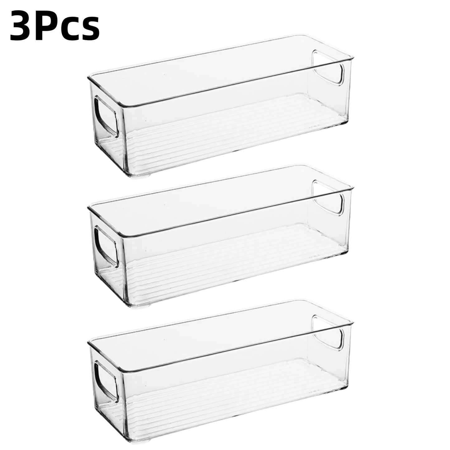 6Pcs Refrigerator Organizer Bins,Multi Functional Stackable Fridge Food Storage Box,With Handle, for Kitchen Food Drinks Storage