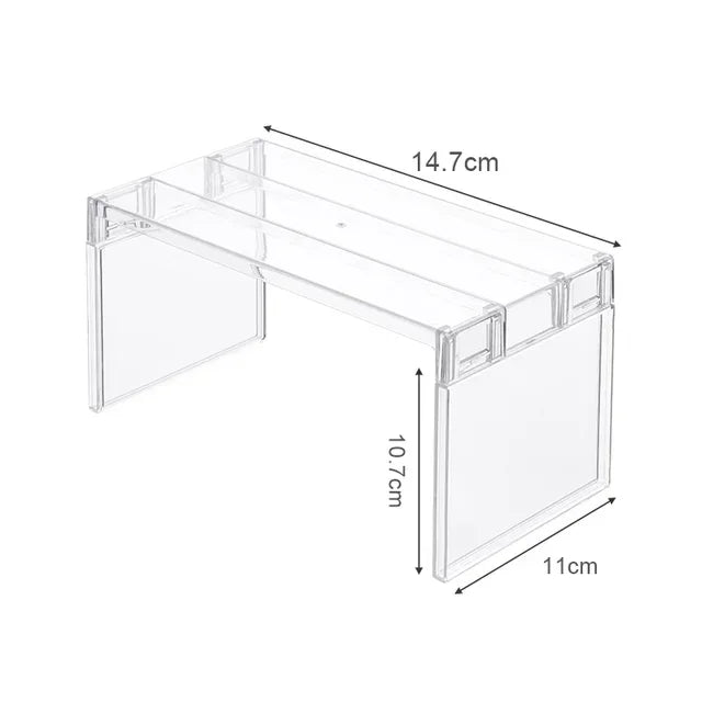 Refrigerator Storage Rack Fridge Organizers Layered Separator Shelves Transparent Desktop Stand Save Space Kitchen Accessories