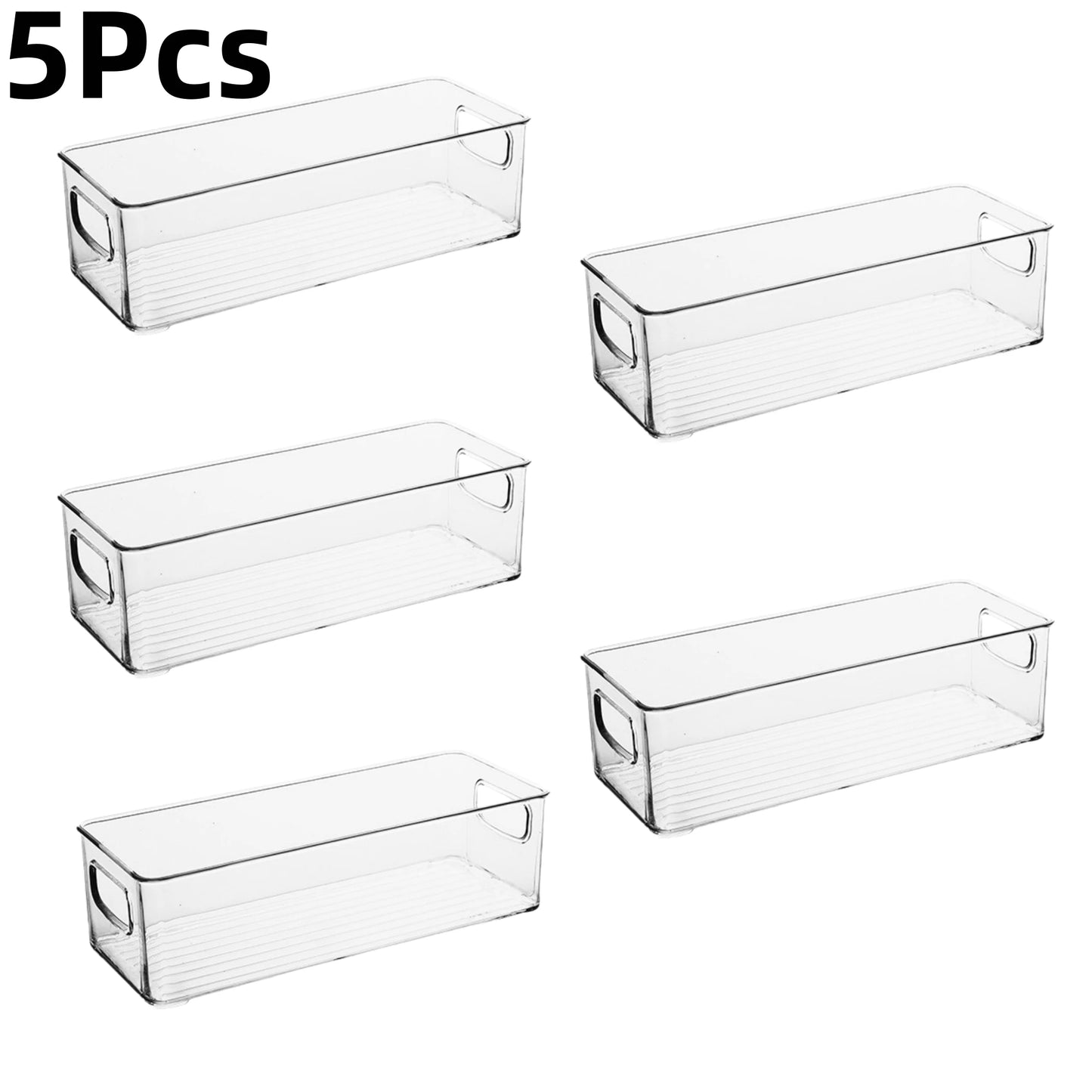 6Pcs Refrigerator Organizer Bins,Multi Functional Stackable Fridge Food Storage Box,With Handle, for Kitchen Food Drinks Storage